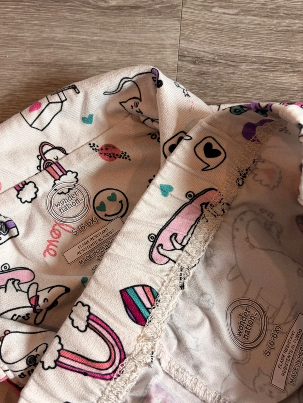 Wonder Nation little girls pajama set